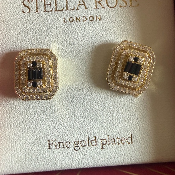 Stella Rose Gold and Black Earrings - Picture 4 of 6